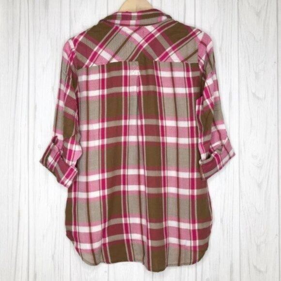 KUT FROM THE KLOTH Hannah Button Down Plaid Shirt  - Picture 6 of 7